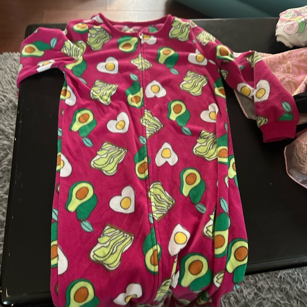 Carter's Pink and Green Avocado Footies